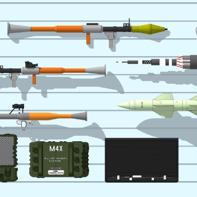  现代火箭筒军事武器su模型下载 