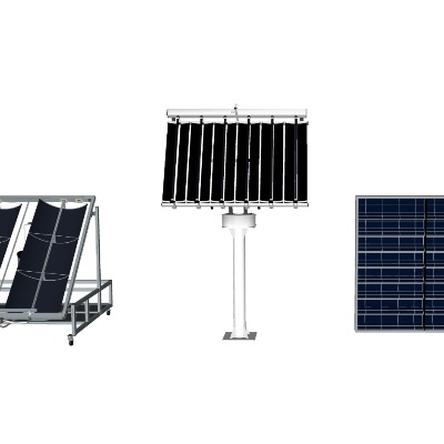  现代光伏太阳能电池板su模型下载 