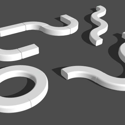  现代户外异形坐凳su模型下载 