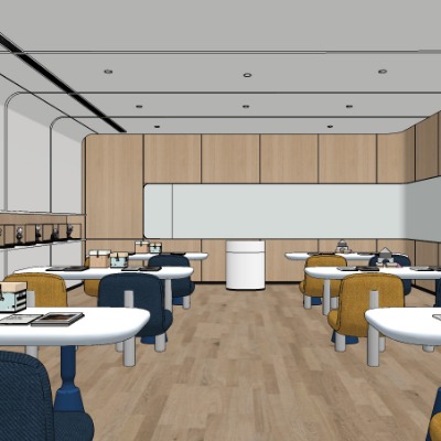  现代儿童阅览室su模型下载 