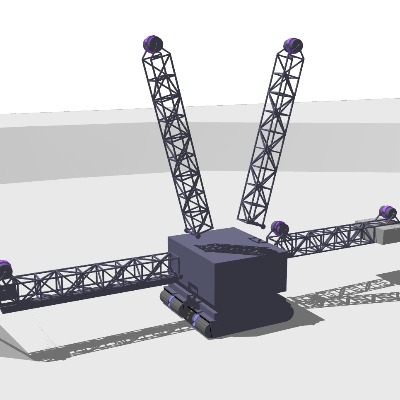  现代斗轮取料机su模型下载 