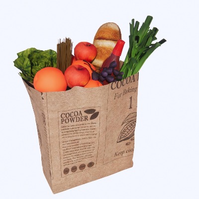  现代水果蔬菜食品su模型下载 