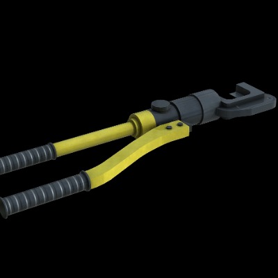  现代液压钢筋剪工业设备su模型下载 