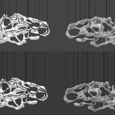  现代艺术异形装饰灯su模型下载 