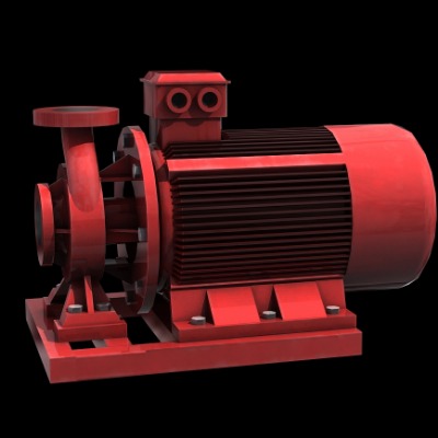  现代抽水泵工业设备su模型下载 