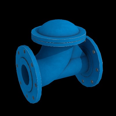  现代铸钢过滤器工业设备su模型下载 