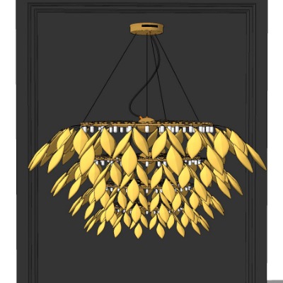  现代多层装饰灯su模型下载 