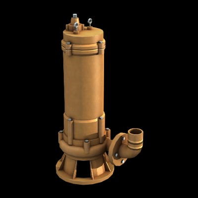  现代双刀切割泵工业设备su模型下载 