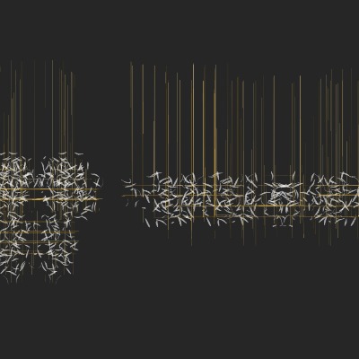 现代装饰吊灯su模型下载 
