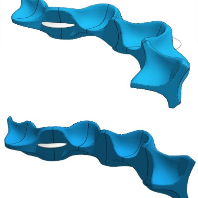  现代异形公共座椅su模型下载 