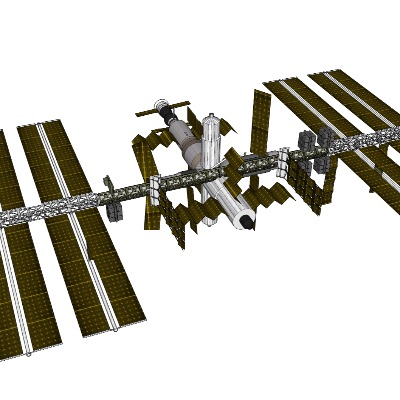  现代航空太空站su模型下载 