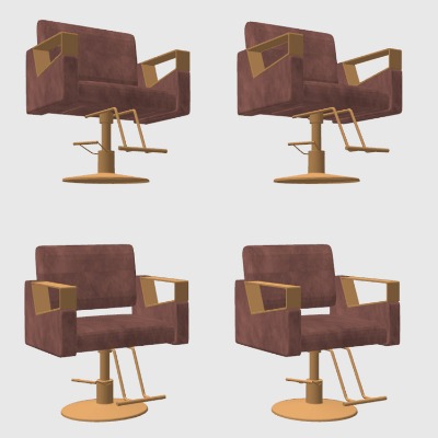  现代理发椅公用椅su模型下载 