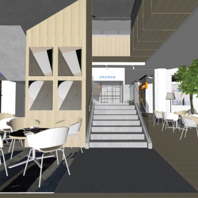  现代家具家居专卖店su模型下载 