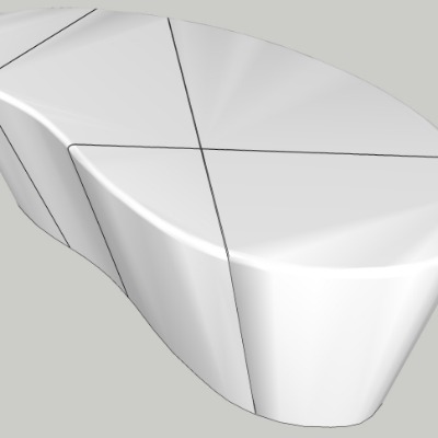  现代创意坐凳公用椅su模型下载 