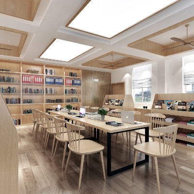  现代书吧su模型下载 