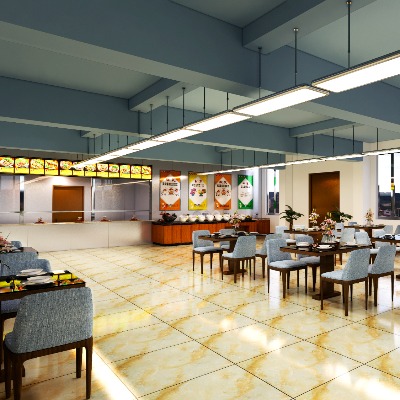  现代食堂su模型下载 