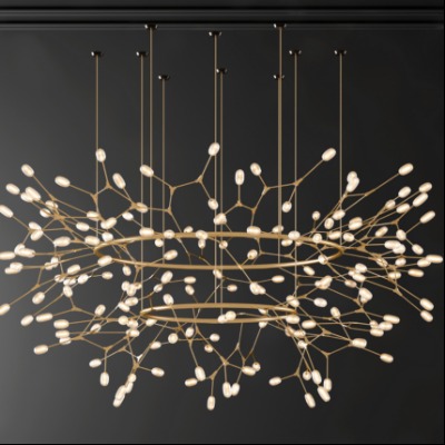  现代多头装饰灯su模型下载 