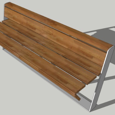  现代创意坐凳公用椅su模型下载 