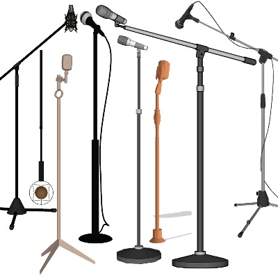  现代话筒麦克风su模型下载 