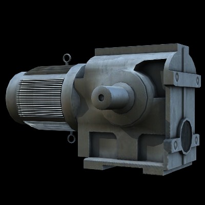  现代齿轮减速机工业设备su模型下载 