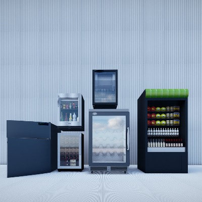  现代迷你小冰箱su模型下载 