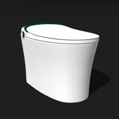  现代智能马桶坐便器su模型下载 