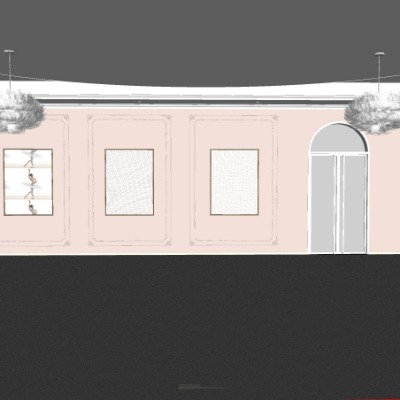  现代瑜伽室舞蹈室su模型下载 