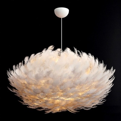  现代羽毛装饰灯su模型下载 