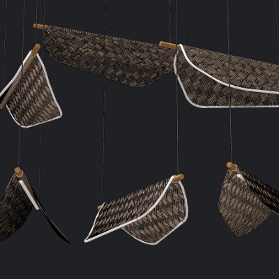  自然风创意装饰灯su模型下载 