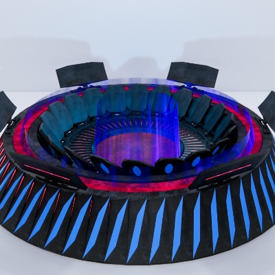  现代引擎航天发射器su模型下载 