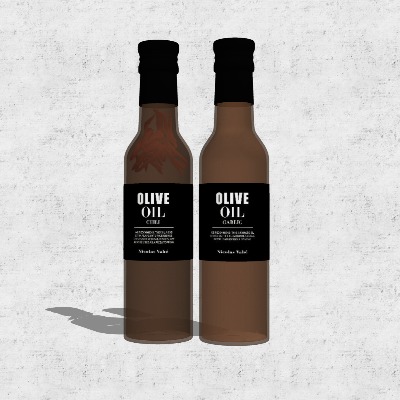  现代酒瓶酒水su模型下载 