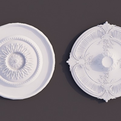  欧式雕花构件su模型下载 