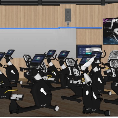  现代健身房su模型下载 