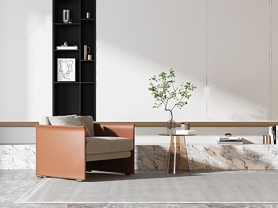  现代布艺休闲沙发su模型下载 