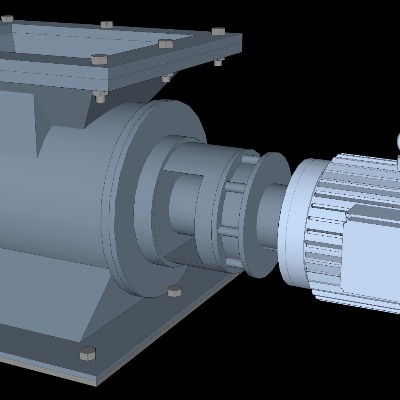  工业风星型卸灰阀su下载模型 