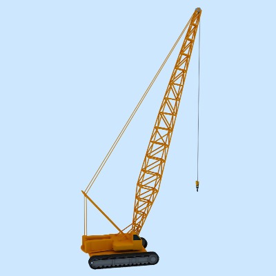  现代吊车起重机su模型下载 