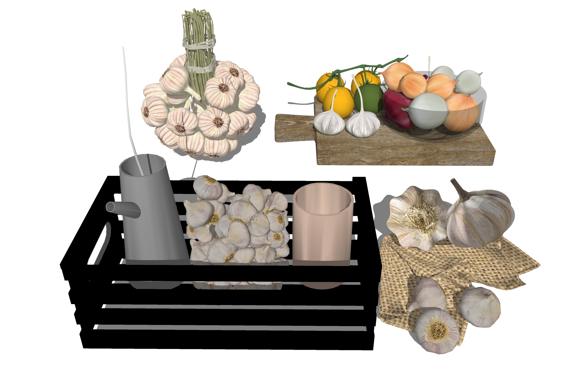  蒜瓣 大蒜su模型下载 