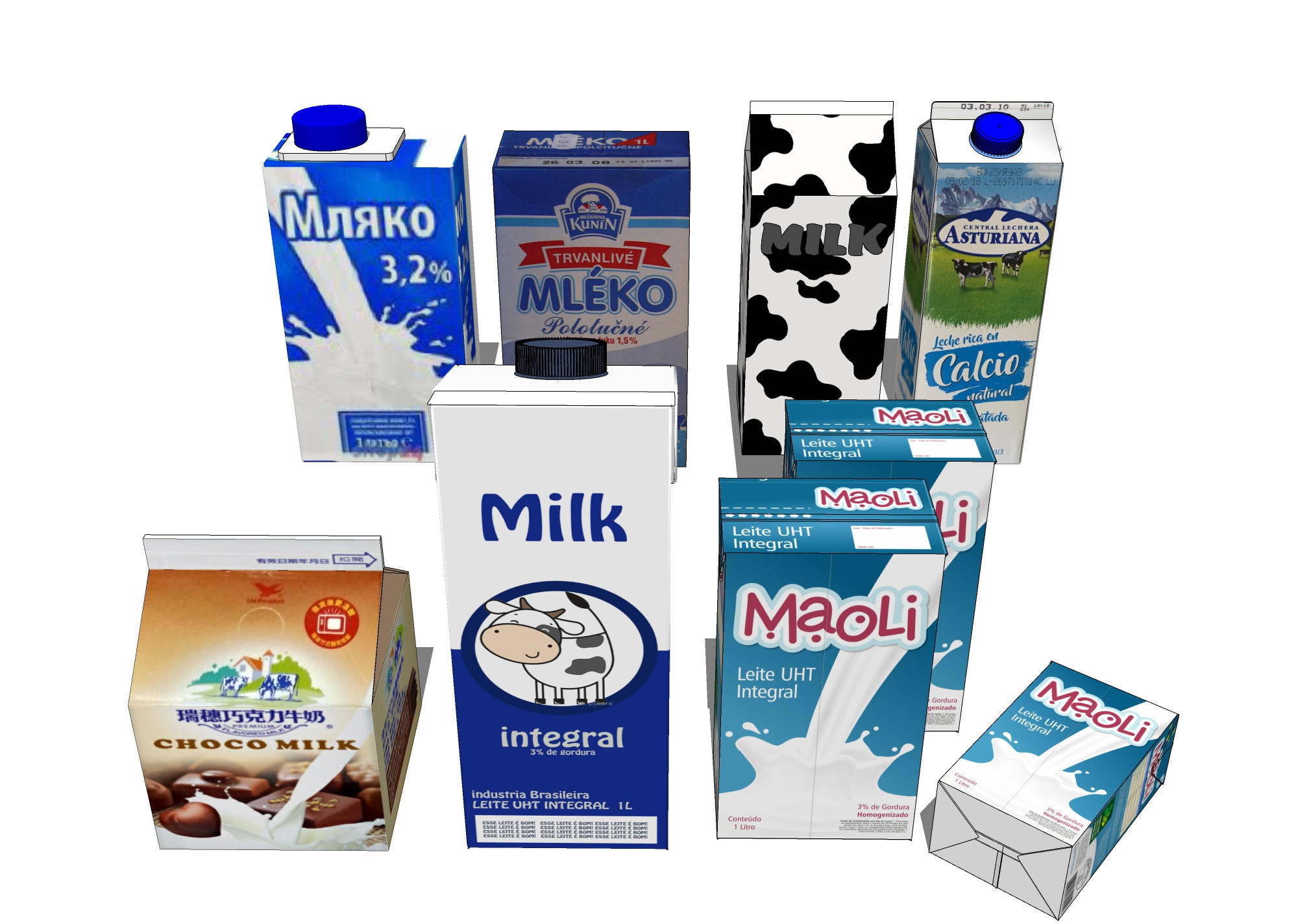  牛奶饮料su模型下载 