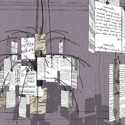  北欧创意纸片装饰灯su模型下载 