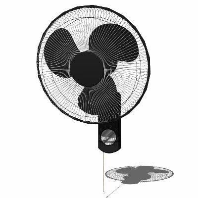  现代风扇su模型下载 