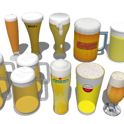  啤酒扎啤su模型下载 