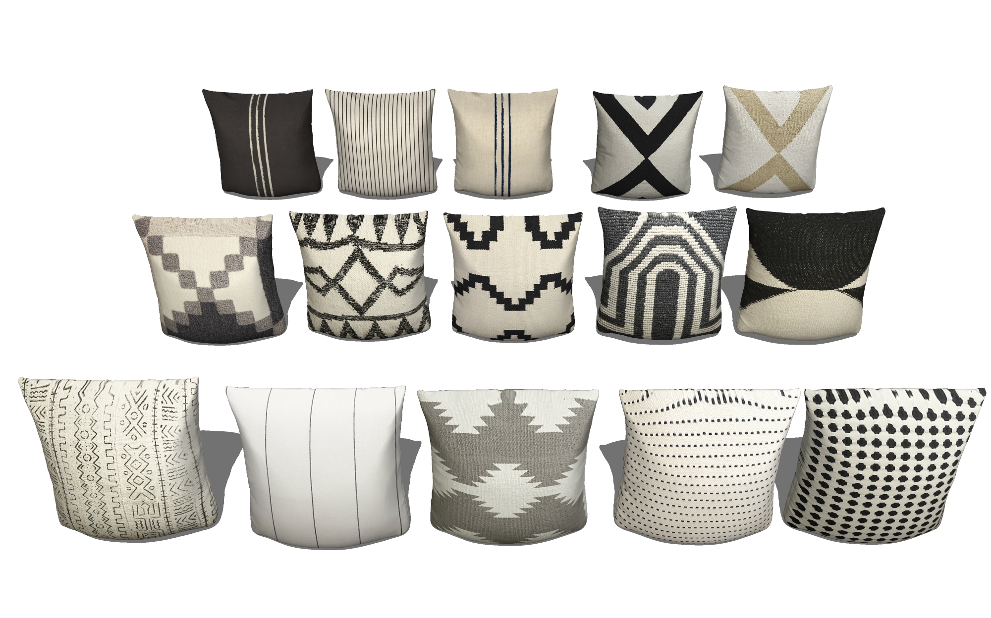  抱枕枕头su模型下载 