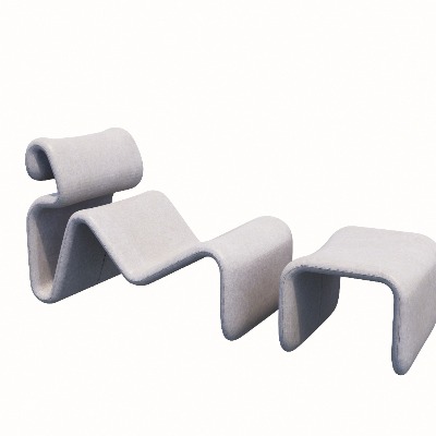  现代休闲躺椅su模型下载 