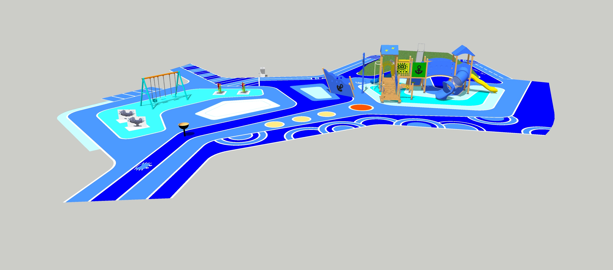  亲子乐园su模型下载 