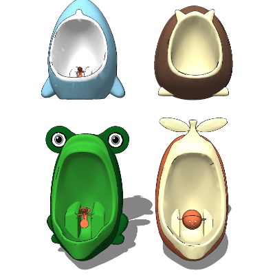  现代儿童小便斗 小便器su模型下载 