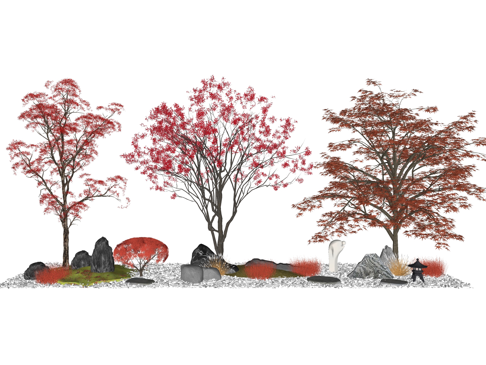  红枫su模型下载 