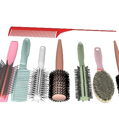  卷发梳 梳子头梳su模型下载 