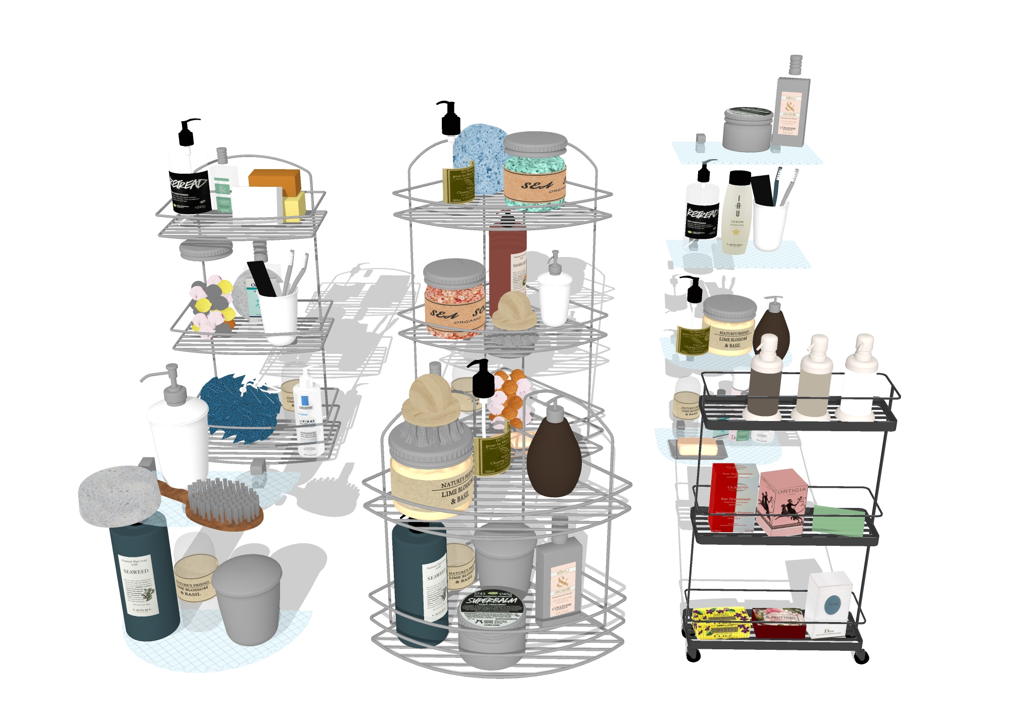  沐浴乳 洗漱用具su模型下载 