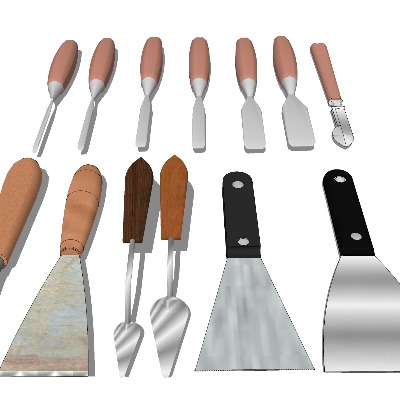  美术刮刀 铲刀su模型下载 