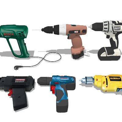  电钻器材 工业设备su模型下载 